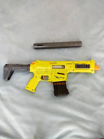 Toy Nerf-Style Dart Rifle with Detachable Stock and Barrel Extension. DARTS ARE INCLUDED!
