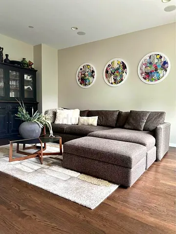 Cratebarrel without footstool lounge deep sofa