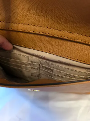 Michael Kors Tan Saffiano Leather Crossbody/Shoulder Bag — looks new!