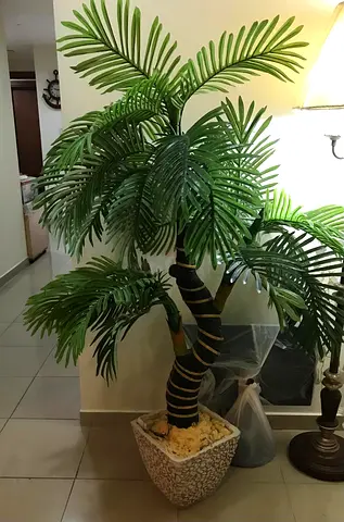 Large Artificial Palm Tree in Decorative Pot - Ready to Place