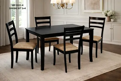 Elegant White Dining Table with Chairs