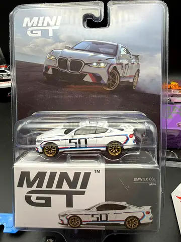 MINI GT BMW 3.0 CSL #50 1:64 Diecast Toy Car (Sealed)