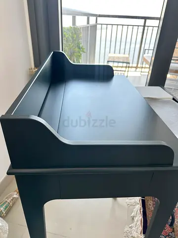 Compact black side table / bedside shelf - good condition