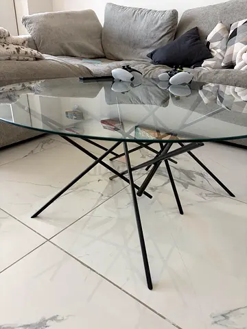 Glass coffee table