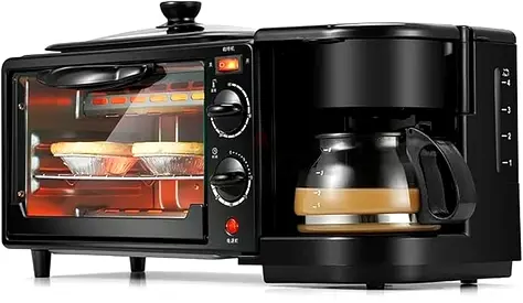 3 in 1 breakfast maker (oven, griddle pan and coffe machine)