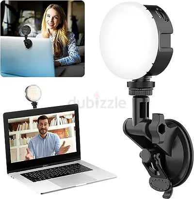 Portable Clip-on LED Video Light for Laptop  Webcam — Suction Mount