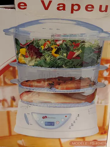 Electric Food Steamer - 3-Tier Compact Model