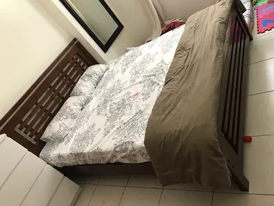 Queen Wooden Bed - urgent sale