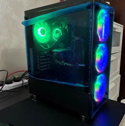 Custom RGB Gaming Desktop PC with Tempered Glass Case