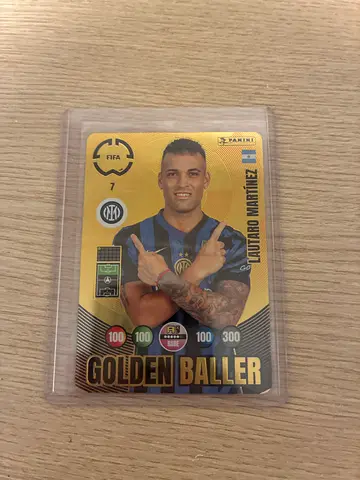Golden Baller Lautaro Martinez collectible football card