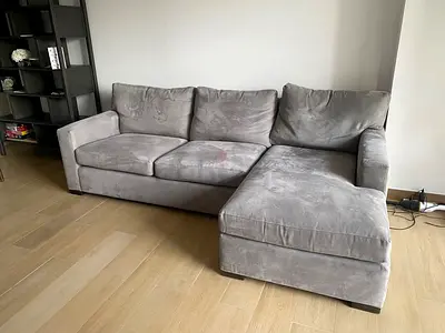 Excellent axis feather filled Sectional L Shape sofa