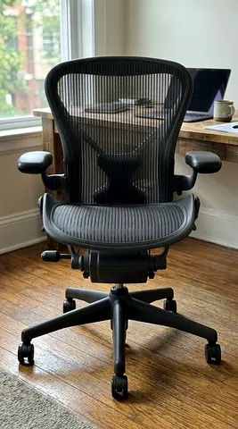 Herman Miller Aeron Chair - Fully Adjustable, Size B, Good Condition