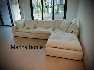 Still brand new marina home luscious sofa with footstool