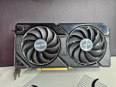 ASUS 4060TI 8GB Dual GeForce RTX graphics card.