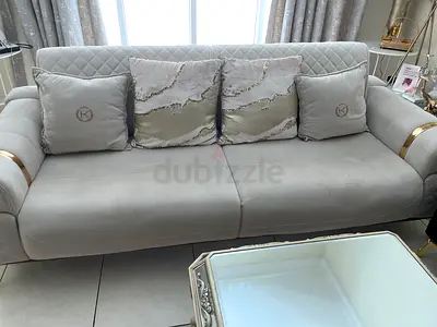 Light Grey 3-Seater Sofa with Cushions - Excellent Condition