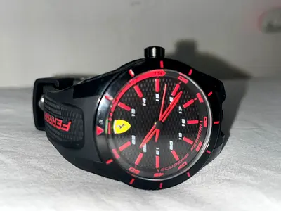 Ferrari Scuderia Black  Red Mens Sport Watch