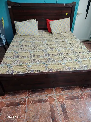 King Size Wooden Bedframe with Mattress