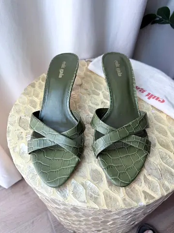 Cult Gaia leather mules