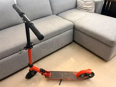 Foldable kick scooter - used, orange/black