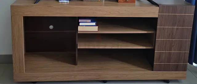 Wooden TV Stand / Media Console with Shelves