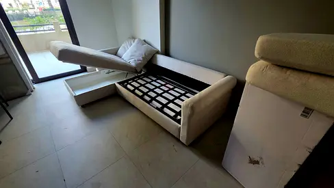 Like A New Condition High Quality ikea Gronlid L Shape Sofa bed with mattress