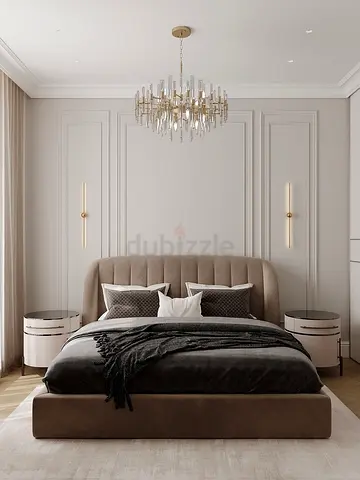 Queen upholster bedframe with one year complete warranty