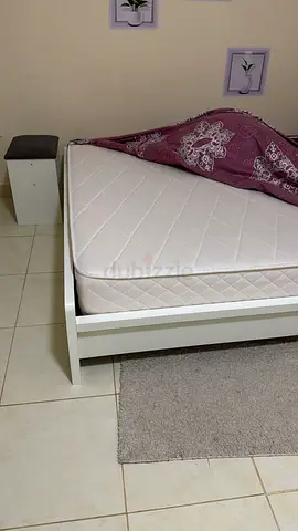 Furniture set, bed and mattress, 3-door wardrobe, sofa set, dining table with chairs- good condition