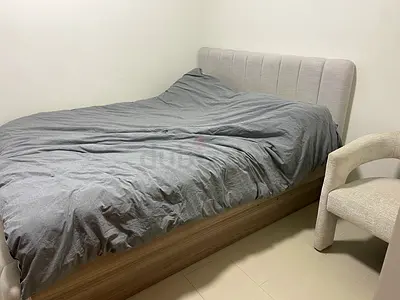 King size fabric bed frame with storage - inc mattress