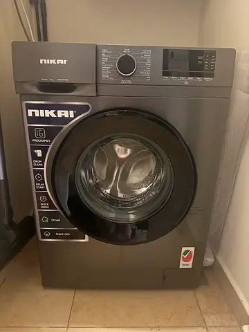 Nikai 7KG 16 Programs Front Load Washer, Steam Wash, 4 Star Energy Saving