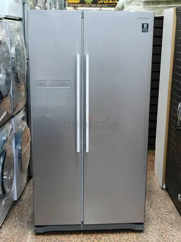 Samsung Side-by-Side Refrigerator - Silver, Good Condition