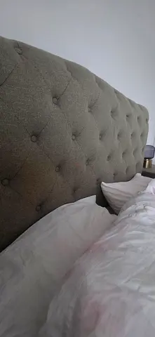 King Size bed with 2 Side Tables (mattress not included)