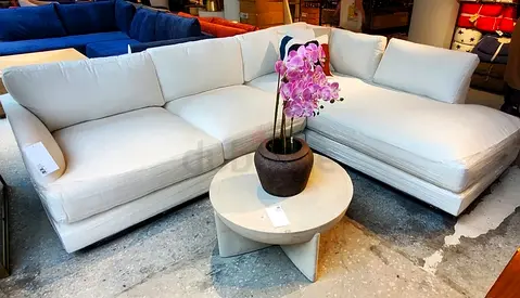 Haven beige West elm L shape sofa