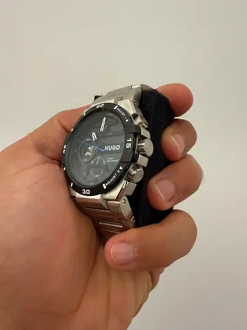 Hugo Boss Stainless Steel Mens Watch - Silver Bracelet, Black Dial