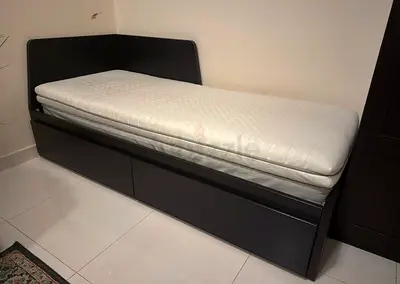 IKEA Bed with Drawers (Convertable to Double Bed)
