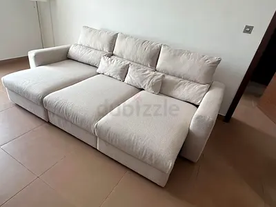 Ikea Eskelstuna L shape sofa bed Beige