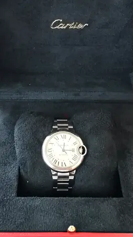 Cartier Ballon Bleu Stainless Steel Mens Watch Full Set  Box WITH ORIGINAL PURCHED INVOICE