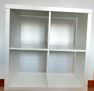 White 4-Cube Storage Shelf - Good Condition