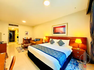 Fully Furnished Studio | DEWA Free + Parking | Yearly 65K in 4 Cheques