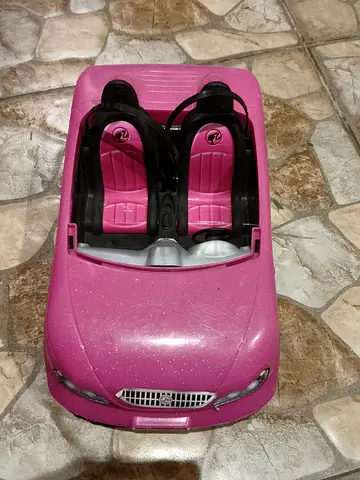 Pink Convertible Toy Car for Dolls - Two-Seater
