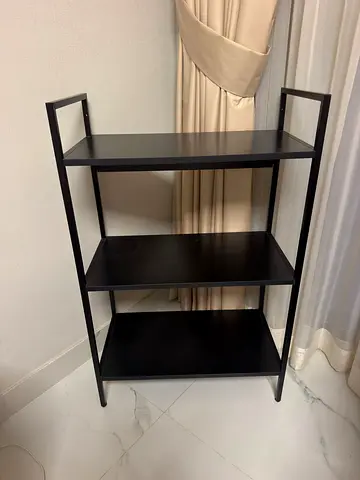 Black 3-Shelf Metal Storage Unit - Compact and Sturdy