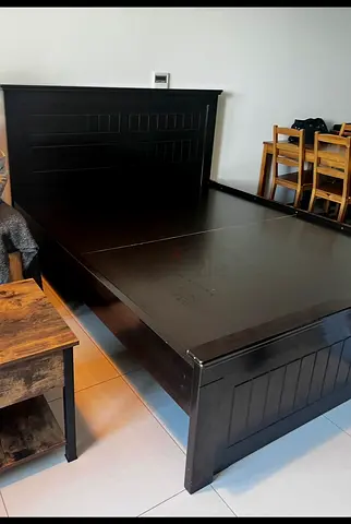 Bed frame with mattress