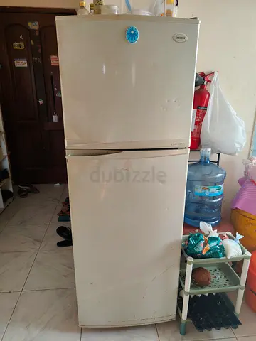 Used double-door refrigerator, top freezer, functional