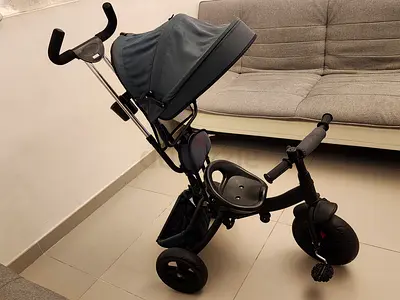 3-in-1 Toddler Tricycle with Push Handle and Canopy - Good Condition