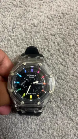 Casio G-Shock Clear Case Black Strap Multicolor Accent Watch