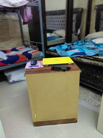 2 × Simple wooden bedside table / nightstand - used