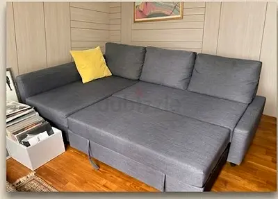 Gray L-shaped Sofa Bed with Storage — Spacious and Comfortable