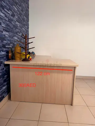 Wooden Office Desk - 122 cm, Light Oak