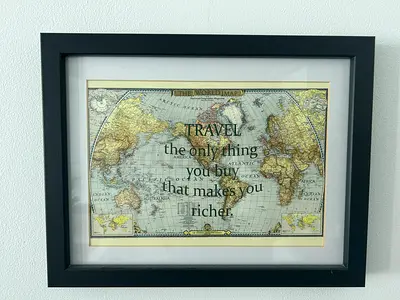 Framed travel picture 38cm x 30cm