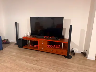 Cherry wood TV console