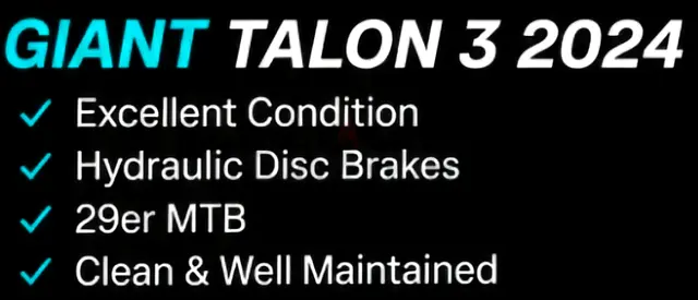 Giant Talon 3 - 29er MTB, Excellent Condition